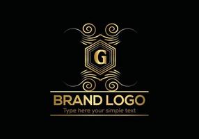 eerste brief luxe logo sjabloon in vector kunst