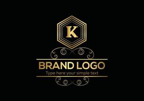 eerste brief luxe logo sjabloon in vector kunst