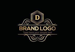 eerste brief luxe logo sjabloon in vector kunst