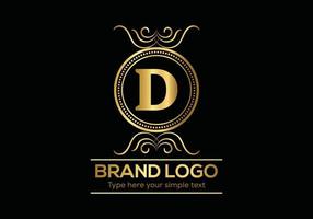 eerste brief luxe logo sjabloon in vector kunst