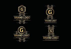 eerste brief luxe logo sjabloon in vector kunst