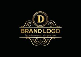 eerste brief luxe logo sjabloon in vector kunst