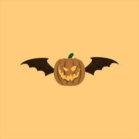 vliegend hallowen pompoen vector
