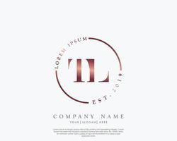 eerste brief tl vrouwelijk logo schoonheid monogram en elegant logo ontwerp, handschrift logo van eerste handtekening, bruiloft, mode, bloemen en botanisch met creatief sjabloon vector