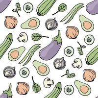 groente mengen paleo eetpatroon naadloos patroon vector illustratie