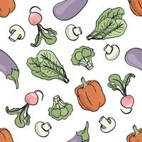 vegetarisch mengen paleo eetpatroon naadloos patroon vector illustratie