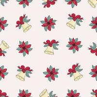 roze rinkelen klokken Kerstmis naadloos patroon vector illustratie