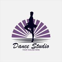 ballet dans illustratie logo Aan wit achtergrond vector