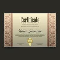 premium gouden zwart certificaatsjabloonontwerp vector