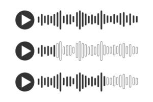 stem bericht pictogrammen met toespraak geluid golven. audio chatten, radio, podcast app koppel vector
