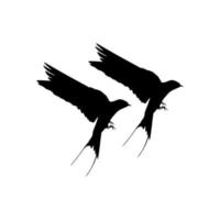 vliegend paar- van de slikken vogel silhouet voor logo, pictogram, website. kunst illustratie of grafisch ontwerp element. vector illustratie