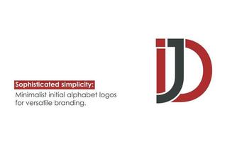 alfabet letters initialen monogram logo dj, jd, d en j vector