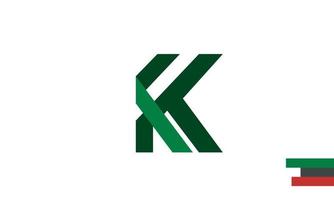alfabet letters initialen monogram logo fk, kf, f en k vector