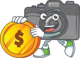 digitaal camera mascotte icoon ontwerp vector