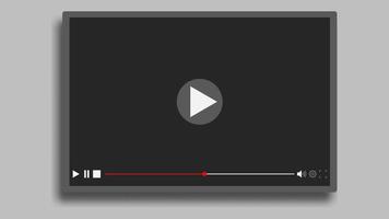 video speler, video streaming koppel mockup sjabloon ontwerp voor web en mobiel app. vector illustratie. eps 10.