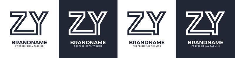 gemakkelijk zy monogram logo, geschikt voor ieder bedrijf met zy of yz voorletter. vector