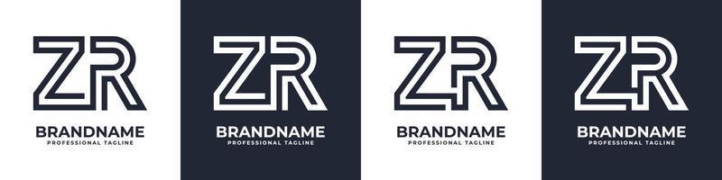 gemakkelijk zr monogram logo, geschikt voor ieder bedrijf met zr of rz voorletter. vector