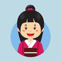 avatar van een Japans karakter vector