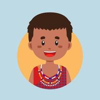avatar van een Kenia karakter vector