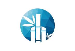 laag poly en bamboe financieel logo ontwerp, vector ontwerp sjabloon