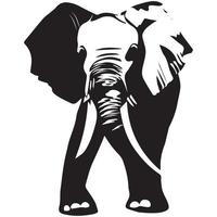 olifant vector silhouet dieren in het wild Afrikaanse safari wit achtergrond vrij vector