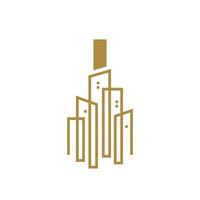 eerste ik goud stad logo vector