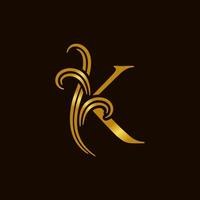 luxe eerste k logo vector