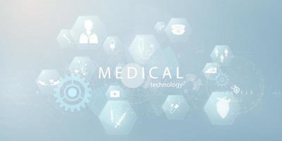 medische behandeling in innovatieconcept abstracte technologie communicatie concept vector achtergrond