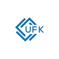 ufk technologie brief logo ontwerp Aan wit achtergrond. ufk creatief initialen technologie brief logo concept. ufk technologie brief ontwerp. vector