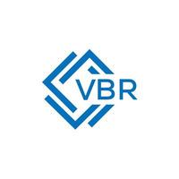 vbr technologie brief logo ontwerp Aan wit achtergrond. vbr creatief initialen technologie brief logo concept. vbr technologie brief ontwerp. vector