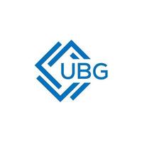 ubg technologie brief logo ontwerp Aan wit achtergrond. ubg creatief initialen technologie brief logo concept. ubg technologie brief ontwerp. vector