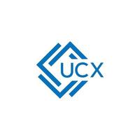 ucx technologie brief logo ontwerp Aan wit achtergrond. ucx creatief initialen technologie brief logo concept. ucx technologie brief ontwerp. vector