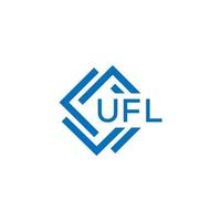 UFL technologie brief logo ontwerp Aan wit achtergrond. UFL creatief initialen technologie brief logo concept. UFL technologie brief ontwerp. vector