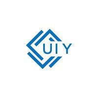 uiy technologie brief logo ontwerp Aan wit achtergrond. uiy creatief initialen technologie brief logo concept. uiy technologie brief ontwerp. vector