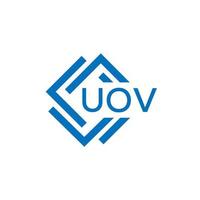 uov technologie brief logo ontwerp Aan wit achtergrond. uov creatief initialen technologie brief logo concept. uov technologie brief ontwerp. vector