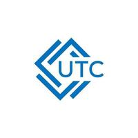 UTC technologie brief logo ontwerp Aan wit achtergrond. UTC creatief initialen technologie brief logo concept. UTC technologie brief ontwerp. vector