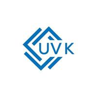 uvk technologie brief logo ontwerp Aan wit achtergrond. uvk creatief initialen technologie brief logo concept. uvk technologie brief ontwerp. vector