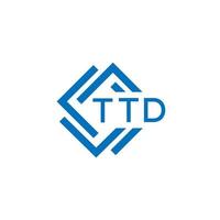 ttd technologie brief logo ontwerp Aan wit achtergrond. ttd creatief initialen technologie brief logo concept. ttd technologie brief ontwerp. vector