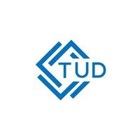 tud technologie brief logo ontwerp Aan wit achtergrond. tud creatief initialen technologie brief logo concept. tud technologie brief ontwerp. vector