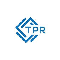 tpr technologie brief logo ontwerp Aan wit achtergrond. tpr creatief initialen technologie brief logo concept. tpr technologie brief ontwerp. vector