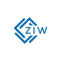 ziw technologie brief logo ontwerp Aan wit achtergrond. ziw creatief initialen technologie brief logo concept. ziw technologie brief ontwerp. vector