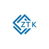 ztk technologie brief logo ontwerp Aan wit achtergrond. ztk creatief initialen technologie brief logo concept. ztk technologie brief ontwerp. vector