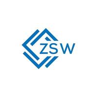 zsw technologie brief logo ontwerp Aan wit achtergrond. zsw creatief initialen technologie brief logo concept. zsw technologie brief ontwerp. vector