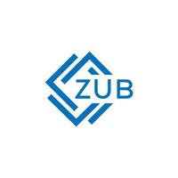 zub technologie brief logo ontwerp Aan wit achtergrond. zub creatief initialen technologie brief logo concept. zub technologie brief ontwerp. vector