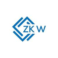 zkw technologie brief logo ontwerp Aan wit achtergrond. zkw creatief initialen technologie brief logo concept. zkw technologie brief ontwerp. vector