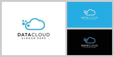 gegevens wolk logo vector ontwerp sjabloon