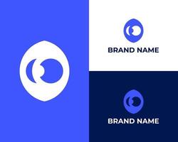 oog logo met c brieven met abstract vormen modern logo ontwerp vector