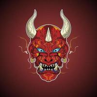rood brand oni Japans demon vector illustratie artwork