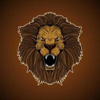 leeuw koning van oerwoud vector artwork illustratie tekening