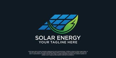 zonne- energie logo ontwerp uniek concept premie vector een deel 1